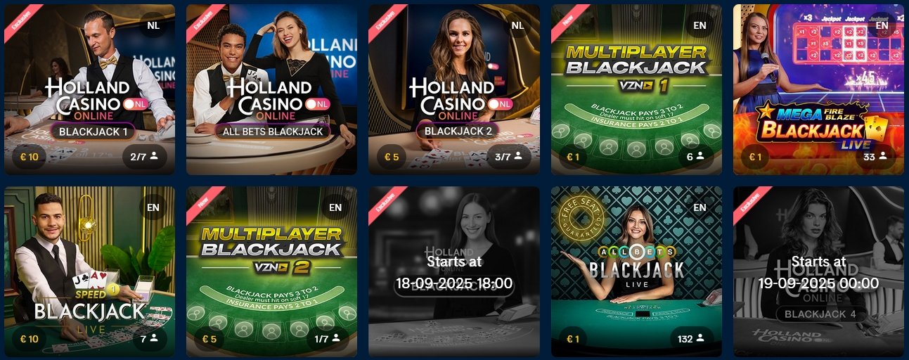 holland casino blackjack